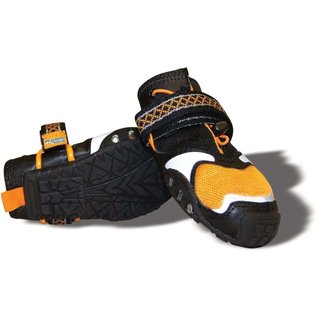 Kurgo Step n Strobe Dog Shoes-Black/Orange-XS