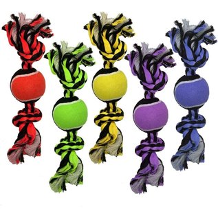 MultiPet Multipet Nuts for Knots 2 Knot Rope Tennis Ball Toy 10"