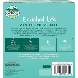 OXBOW ANIMAL HEALTH Oxbow Enriched Life 2 in 1 Fitness Ball