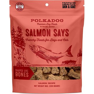 Polka Dog Bakery Polka Dog Salmon Says Shape Like Bone Treats for Dogs & Cats 8oz