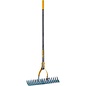 TRUE TEMPER ADJUSTABLE THATCH RAKE 15 IN WITH 54 IN WOOD HANDLE