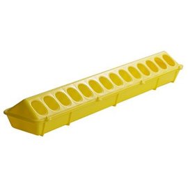 LITTLE GIANT PLASTIC FLIP-TOP POULTRY GROUND FEEDER YELLOW 20 IN