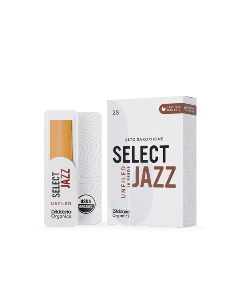 D'Addario D'addario Organic Select Jazz Unfiled Alto Saxophone Reeds
