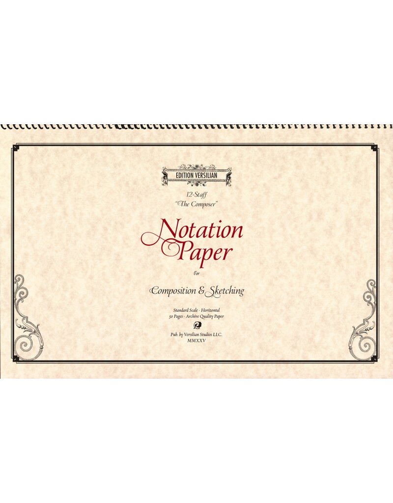 Edition Versilian 12 Staff Music 'Composer' Notation Paper