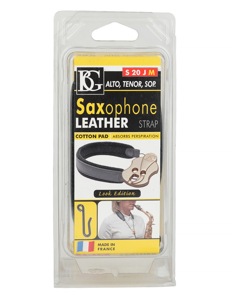 BG BG S20JM Look Edition Leather Saxophone Strap w/ Open Hook
