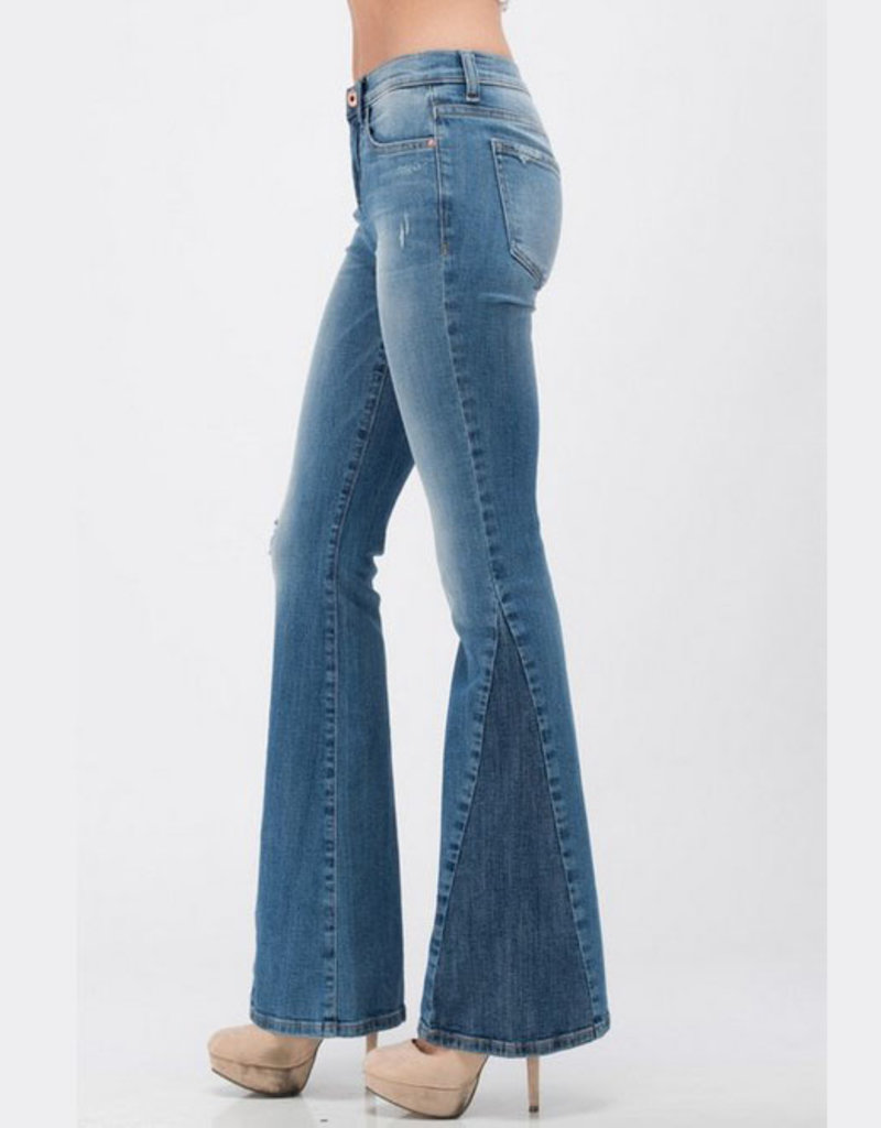 jeans that flare at the bottom