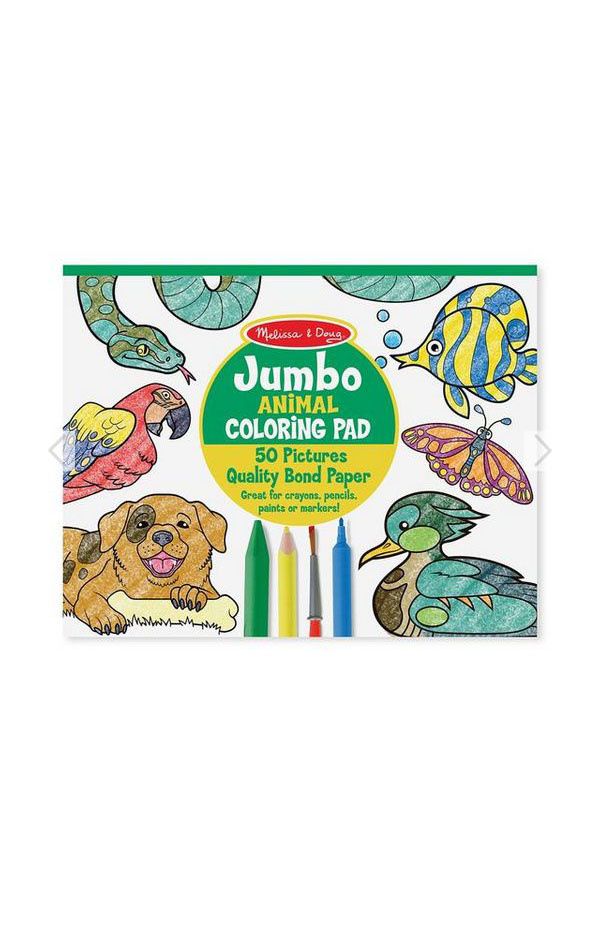 jumbo animal coloring pad