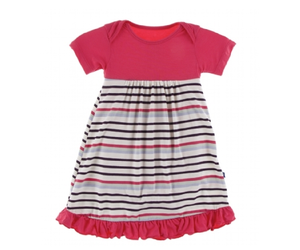 striped one piece dress