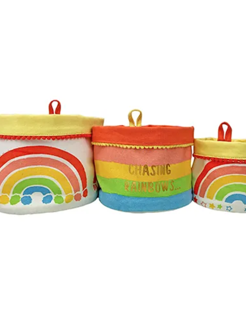 Download Love Vivid Rainbow Canvas Storage Bag Set Of 3 Stash Apparel And Gifts