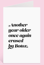 festive gal erased by botox birthday card