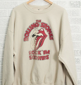 LivyLu rolling stones rock em sooners thrifted sweatshirt