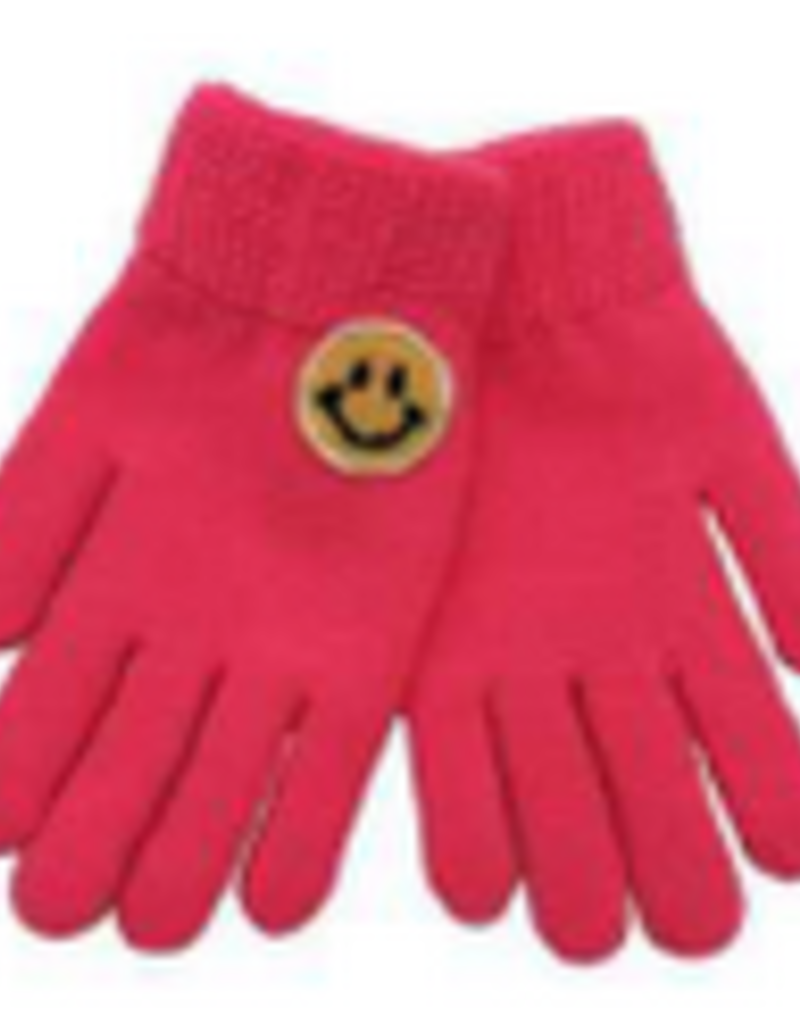 evelyn k smiley gloves -neon pink