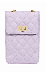 quilted phone bag - purple