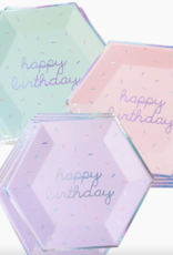harlow & grey sprinkles birthday paper plate set - large