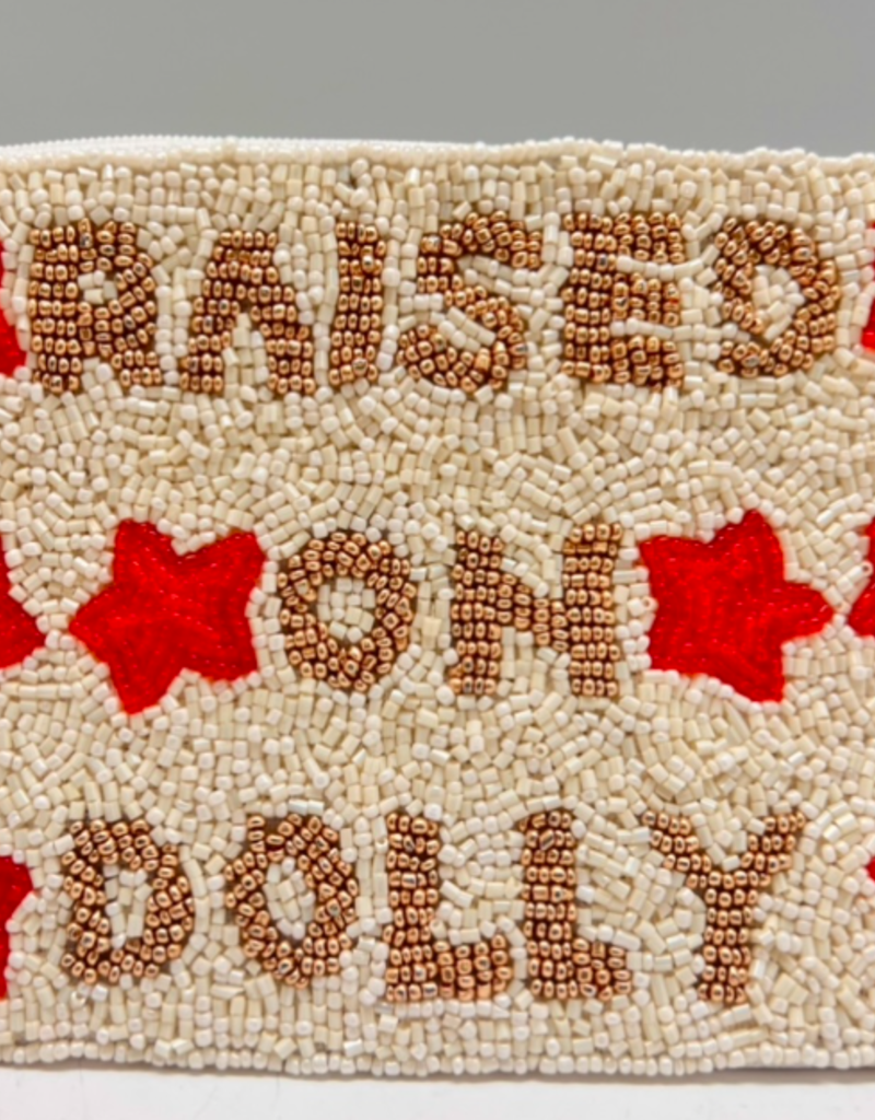 raised on dolly beaded coin pouch