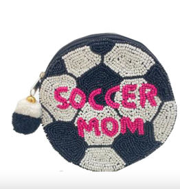 soccer mom beaded coin pouch