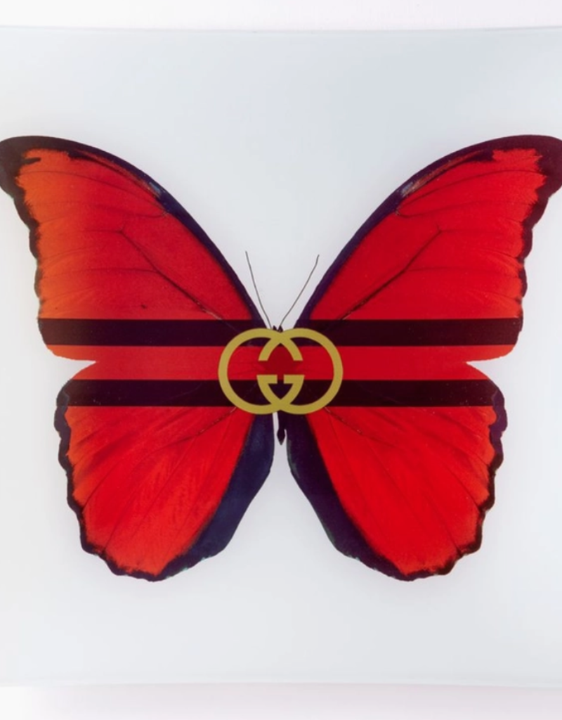 red butterfly trinket tray