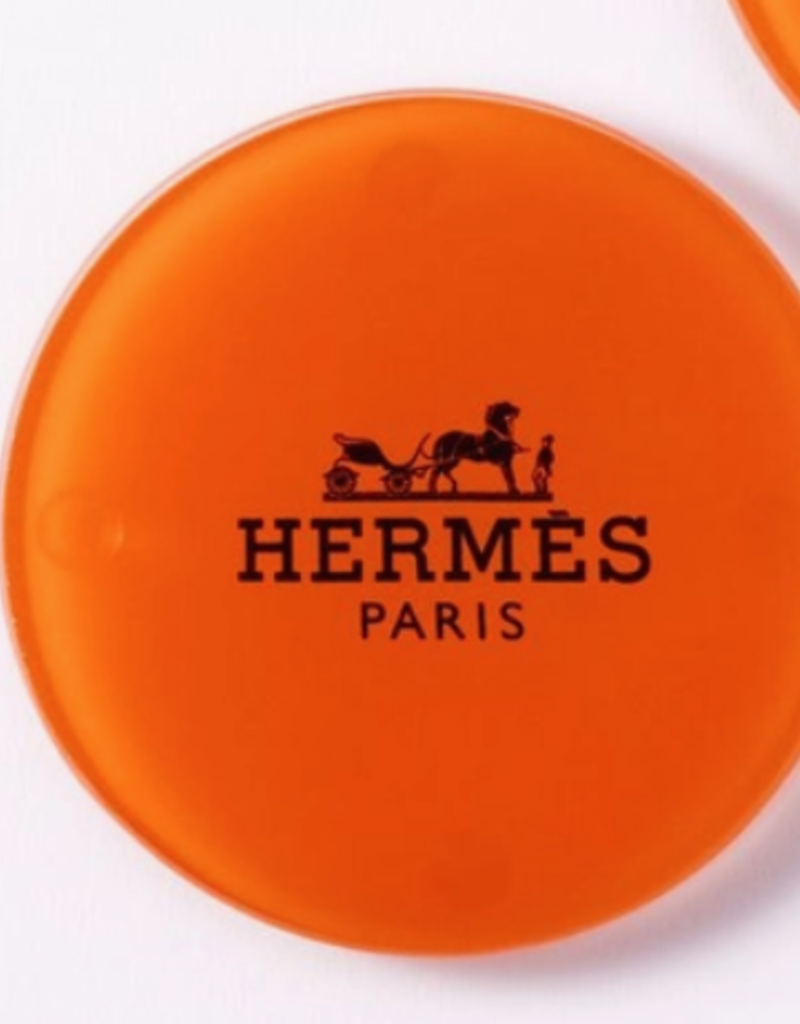 hermes glass coaster (1)