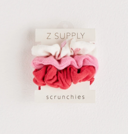 z supply set of 3 scrunchies - bone & red