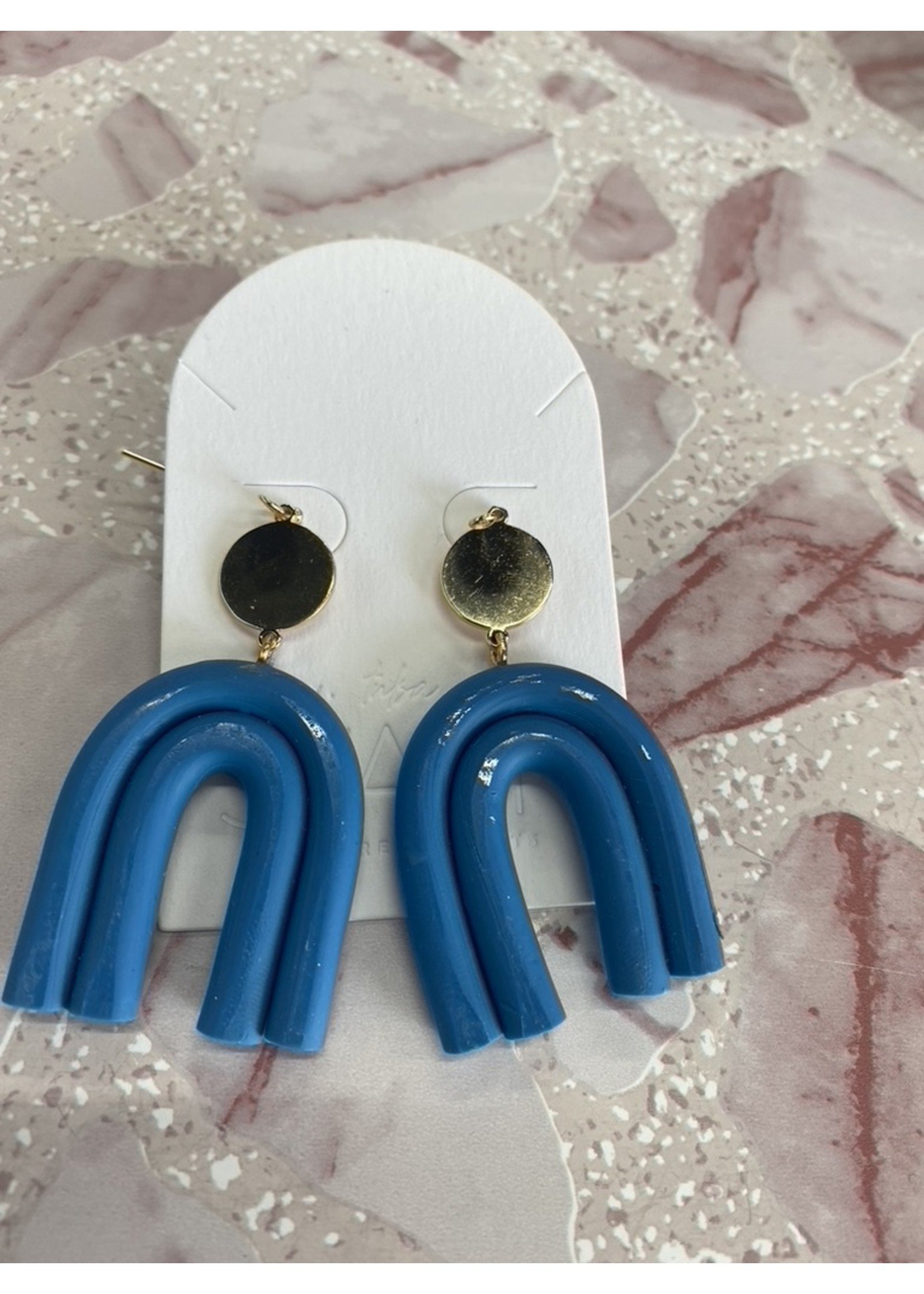 blue rainbow earrings