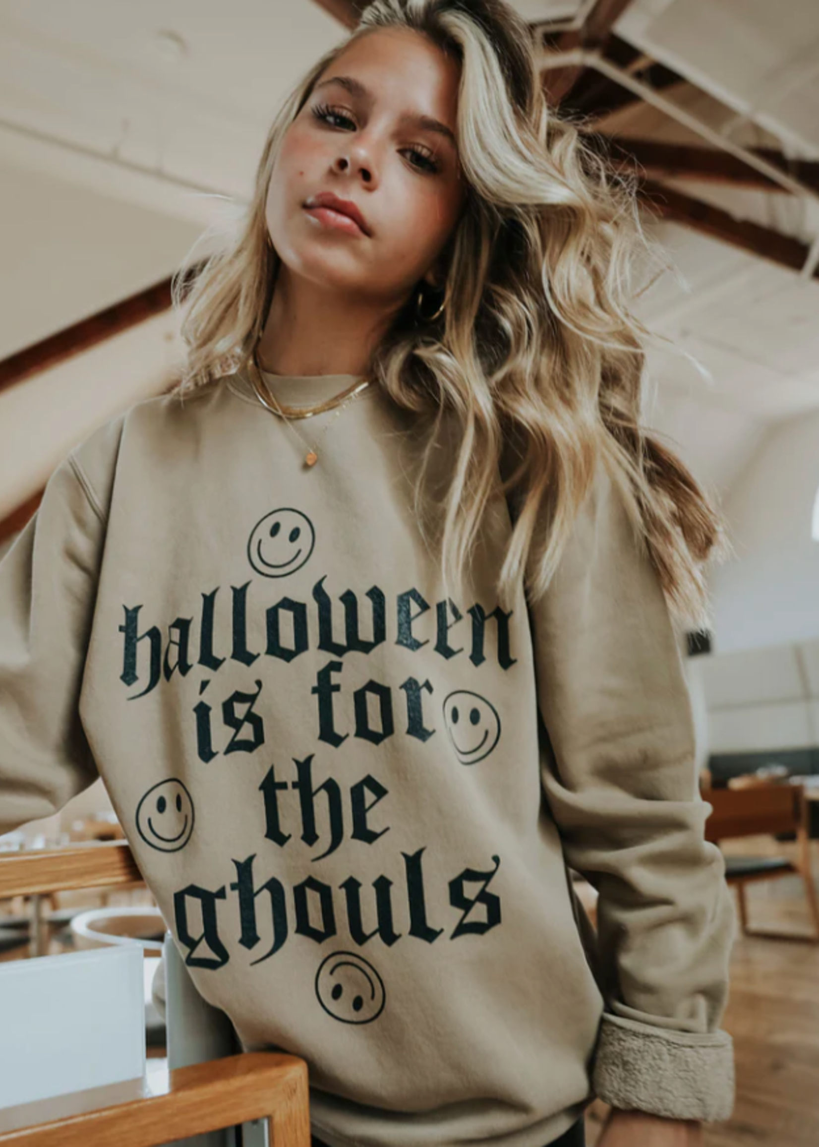 friday + saturday halloween is for the ghouls sweatshirt LC