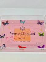 resinatebyks veuve pink butterfly acrylic tray