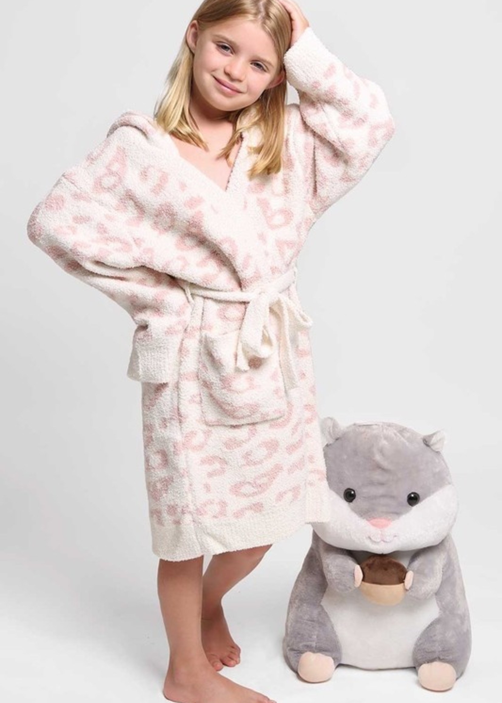 wona trading Kids Leopard Comfy Luxe Robe