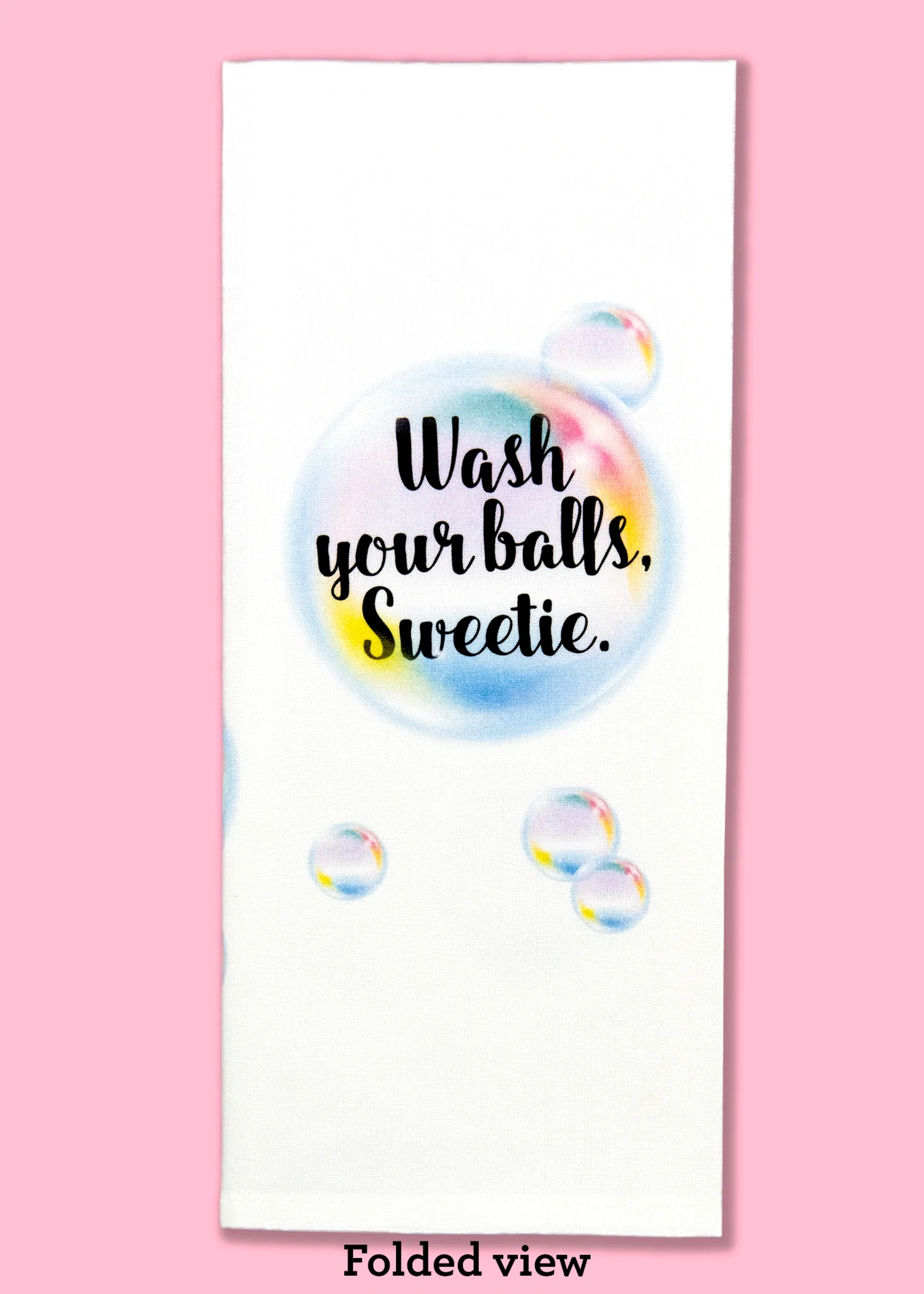 Bad Grandma Designs Wash Your Balls Dishtowel