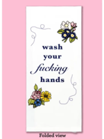 Bad Grandma Designs Wash Your Fucking Hands Dishtowel