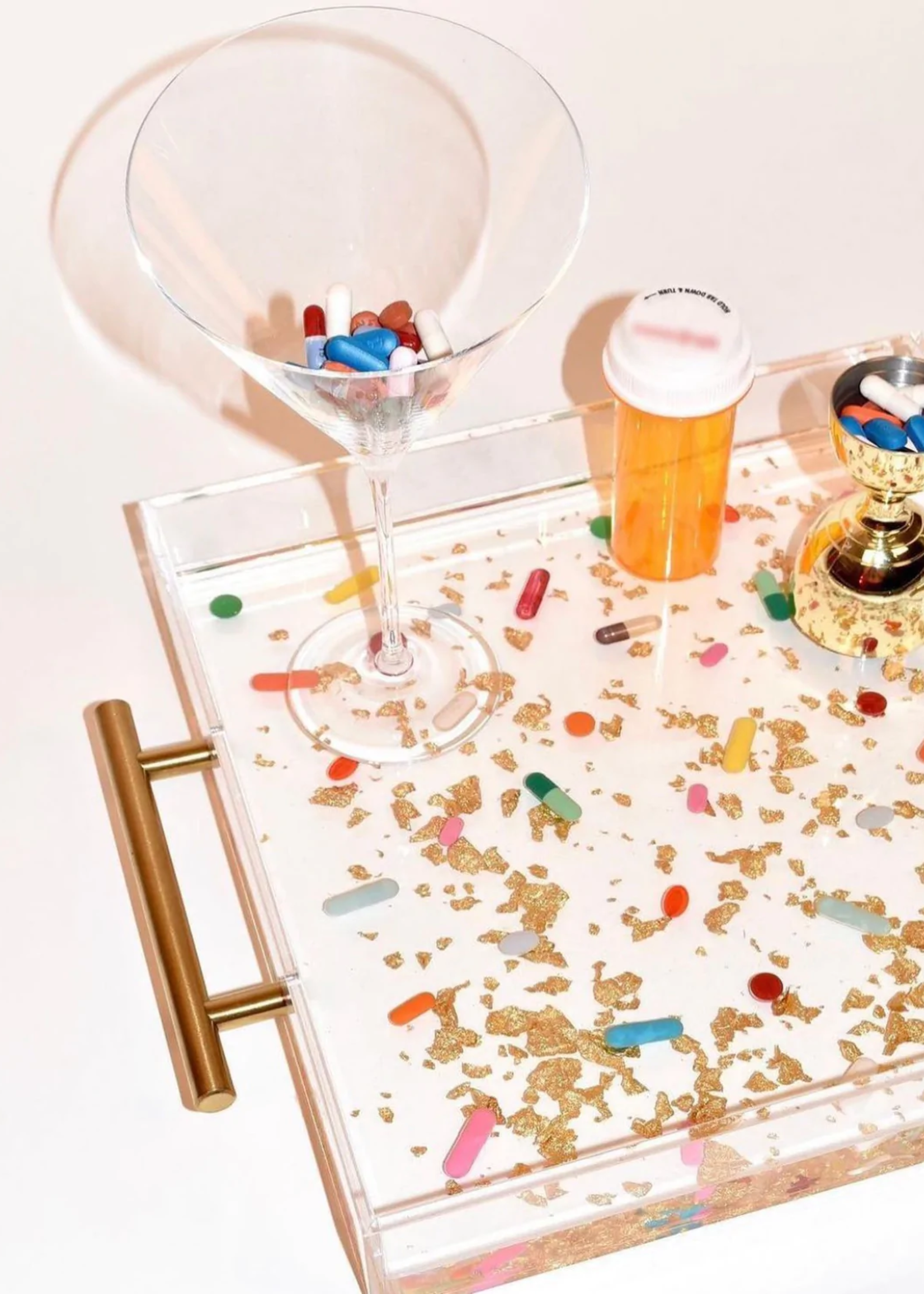 Pills + Gold Large Tray
