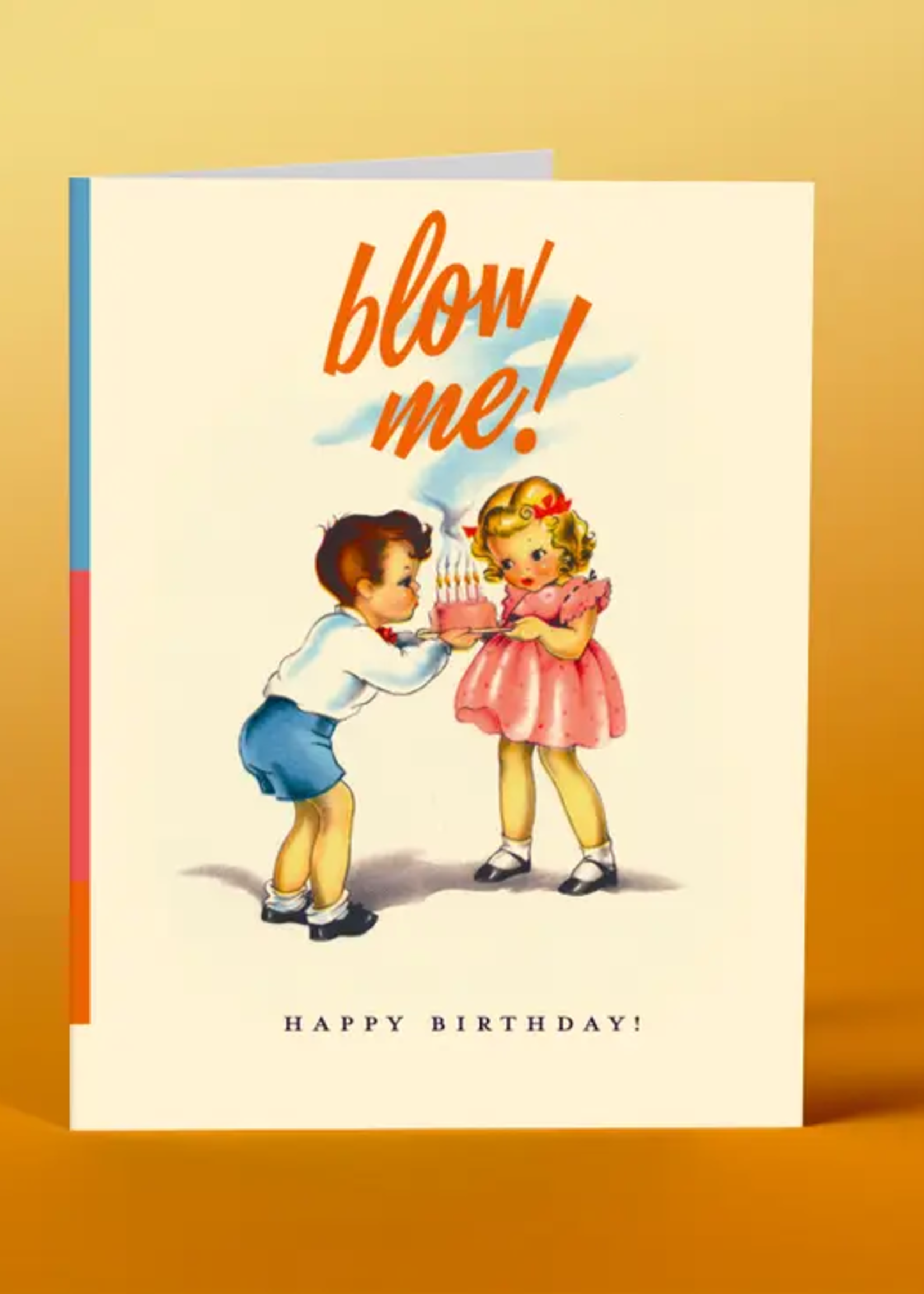offensive and delightful blow me card
