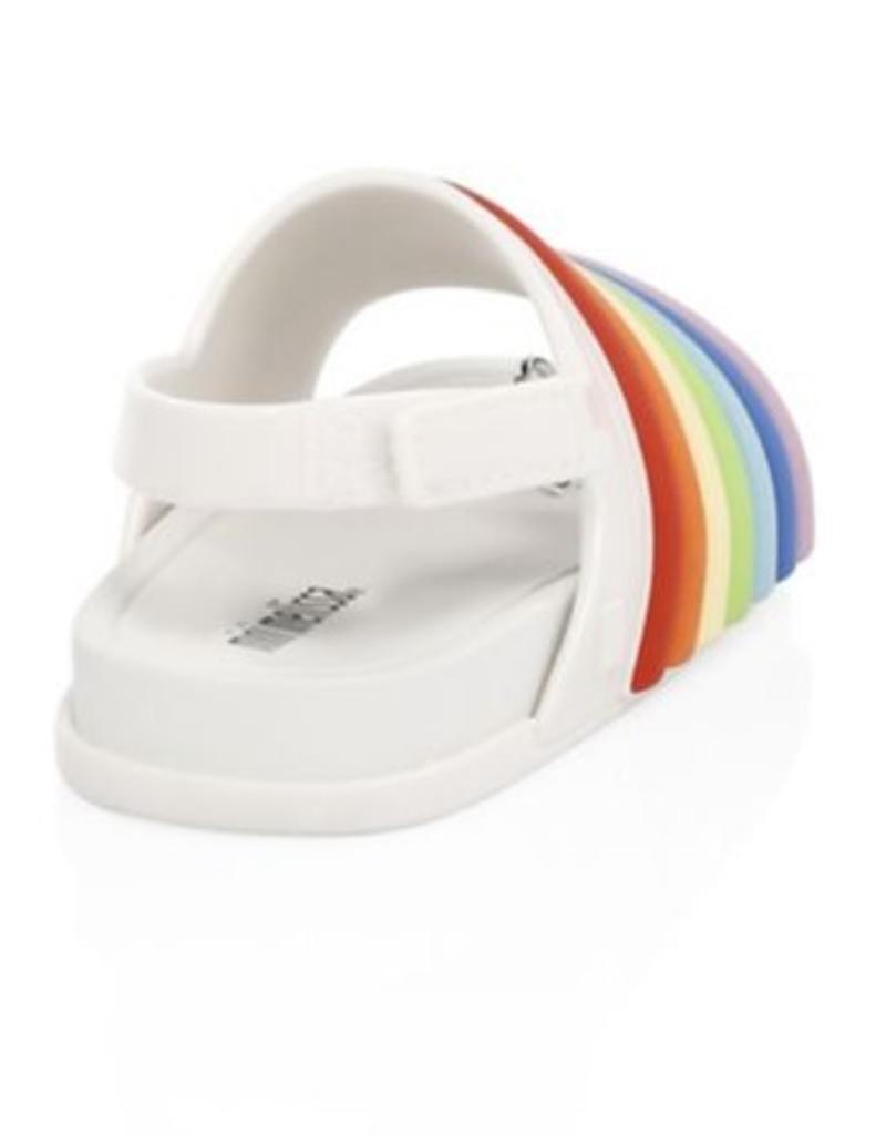 mini melissa beach slide sandal rainbow