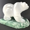Nanci The Selenite Bear on Fluorite #105 - SOLD