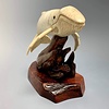 Harold- The Humpback Whale Carved from Fossilized Walrus Jawbone Sculpture #226