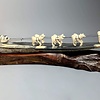 Dog Sled - Fossilized Mammoth Ivory Sculpture #246