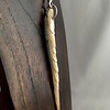 Long Feather Fossil Walrus Ivory Pendant #248