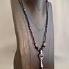 Lapis and Fossil Walrus Ivory Necklace - #260
