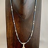 Sea bead and Fossil Mammoth Ivory Whale Fluke Necklace #263