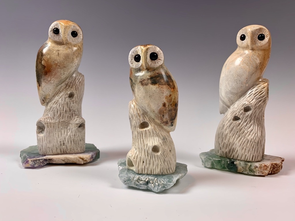 Oscar - The Soapstone Owl #348