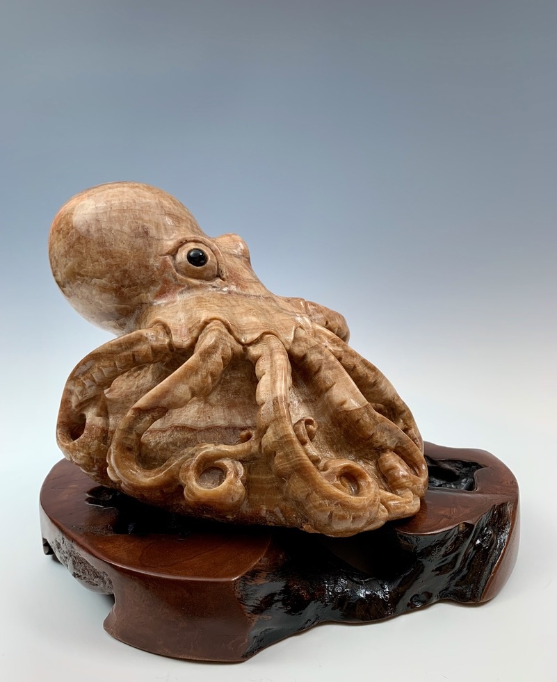 Octavius - Marble Octopus Sculpture #364