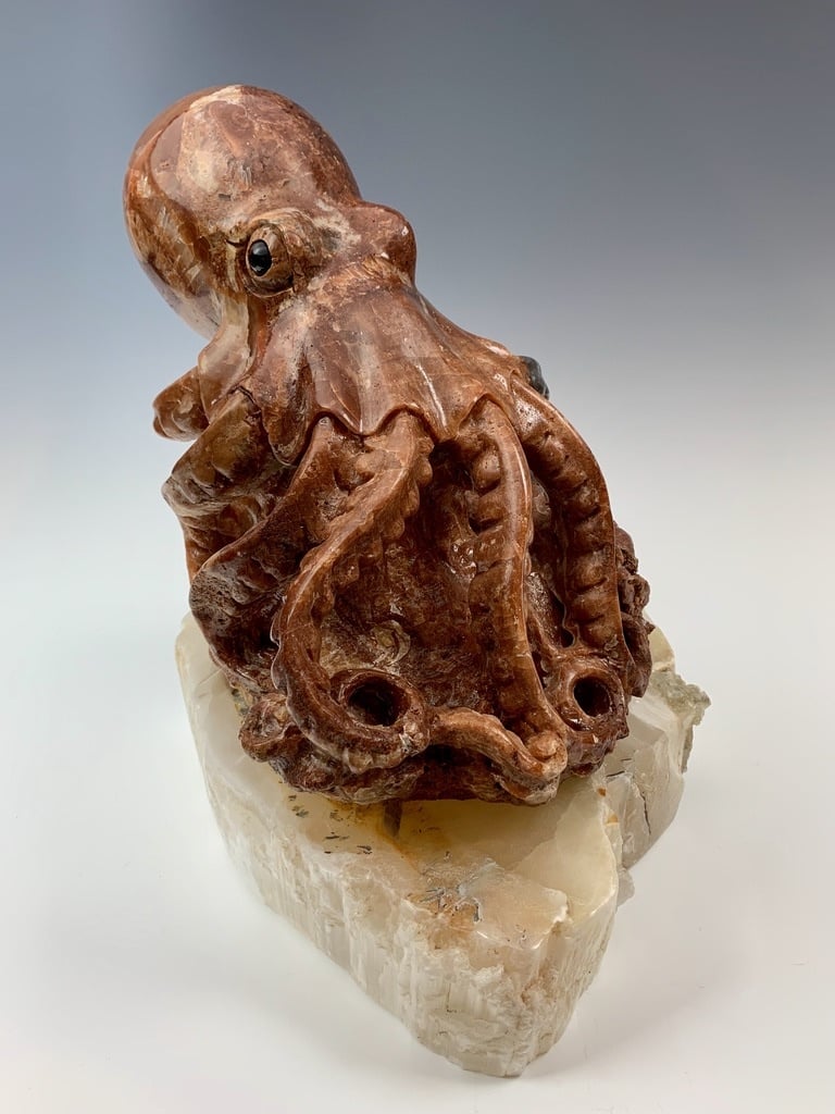 Octavia -Marble Octopus Sculpture #363