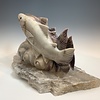 Spawning Salmon - Marble Sculpture #376