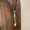 Fossil Walrus Ivory and Turquoise Necklace #387
