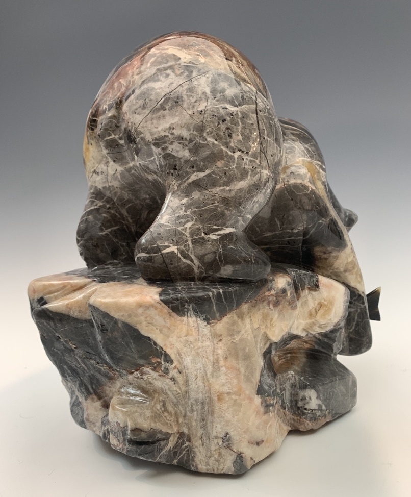 Hungry Bear - Marble Sculpture #399