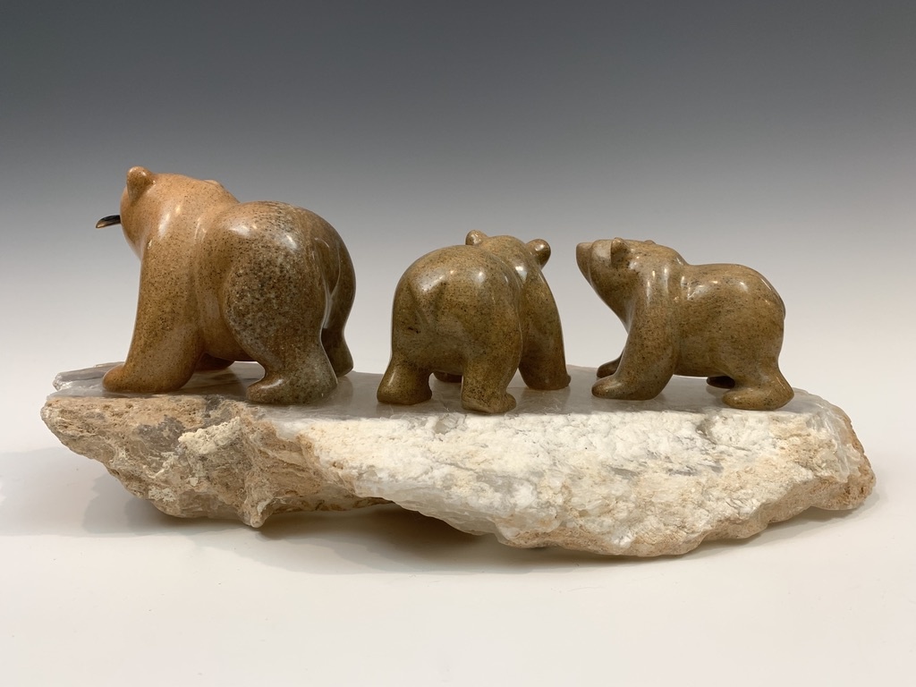 Bear Pack Family - Soapstone Sculpture #414 -SOLD