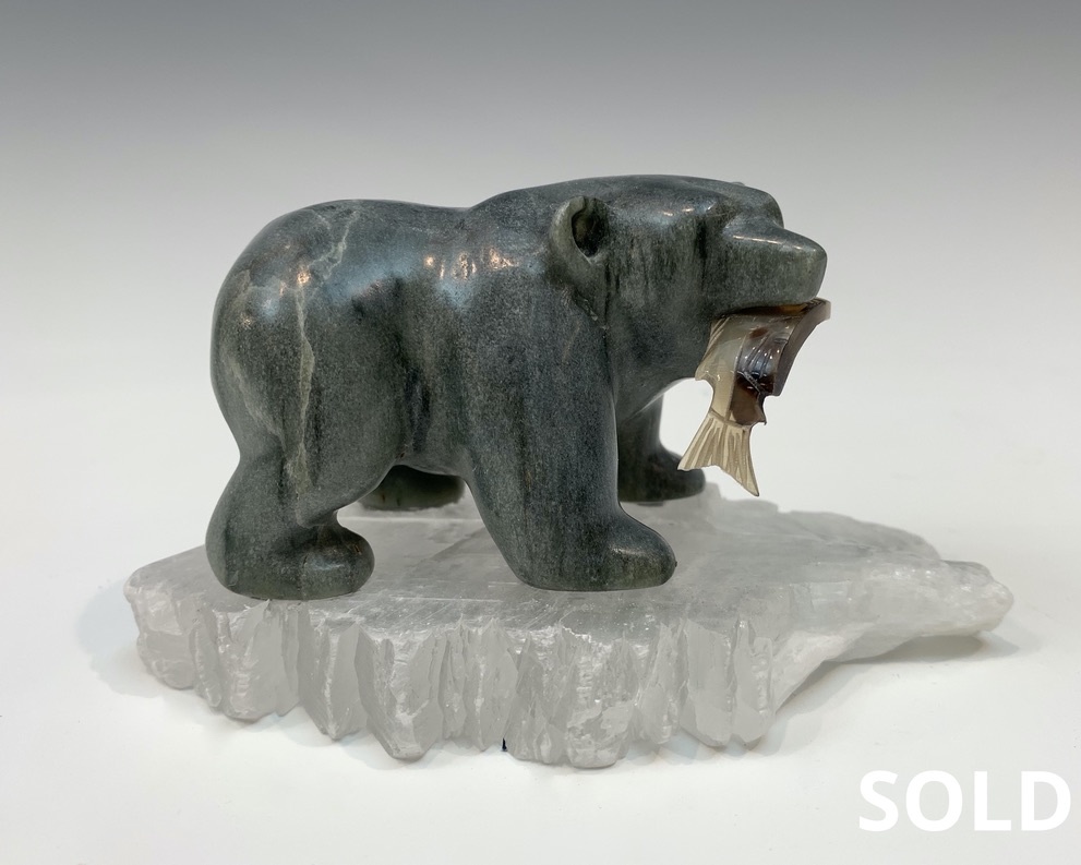 Satchi - Soapstone Bear #439