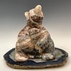 Bear and Cub - Marble Sculpture #463