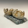 Sea Otter Family - Soapstone Sculpture #459 - SOLD