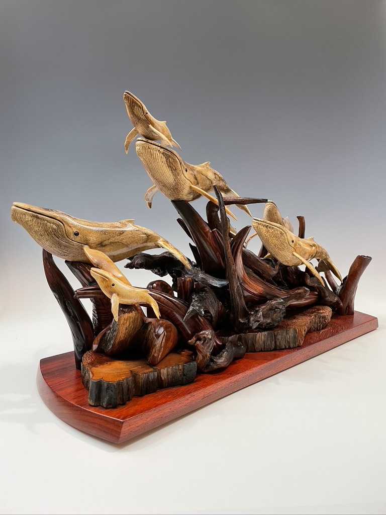 Whale Migration Sculpture #497-SOLD