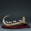 Dog Sled - Musk Ox Horn #702 - SOLD